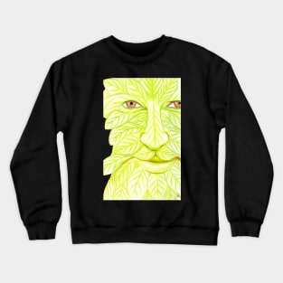 Man of the Forest, Green Man- Dark Green Crewneck Sweatshirt